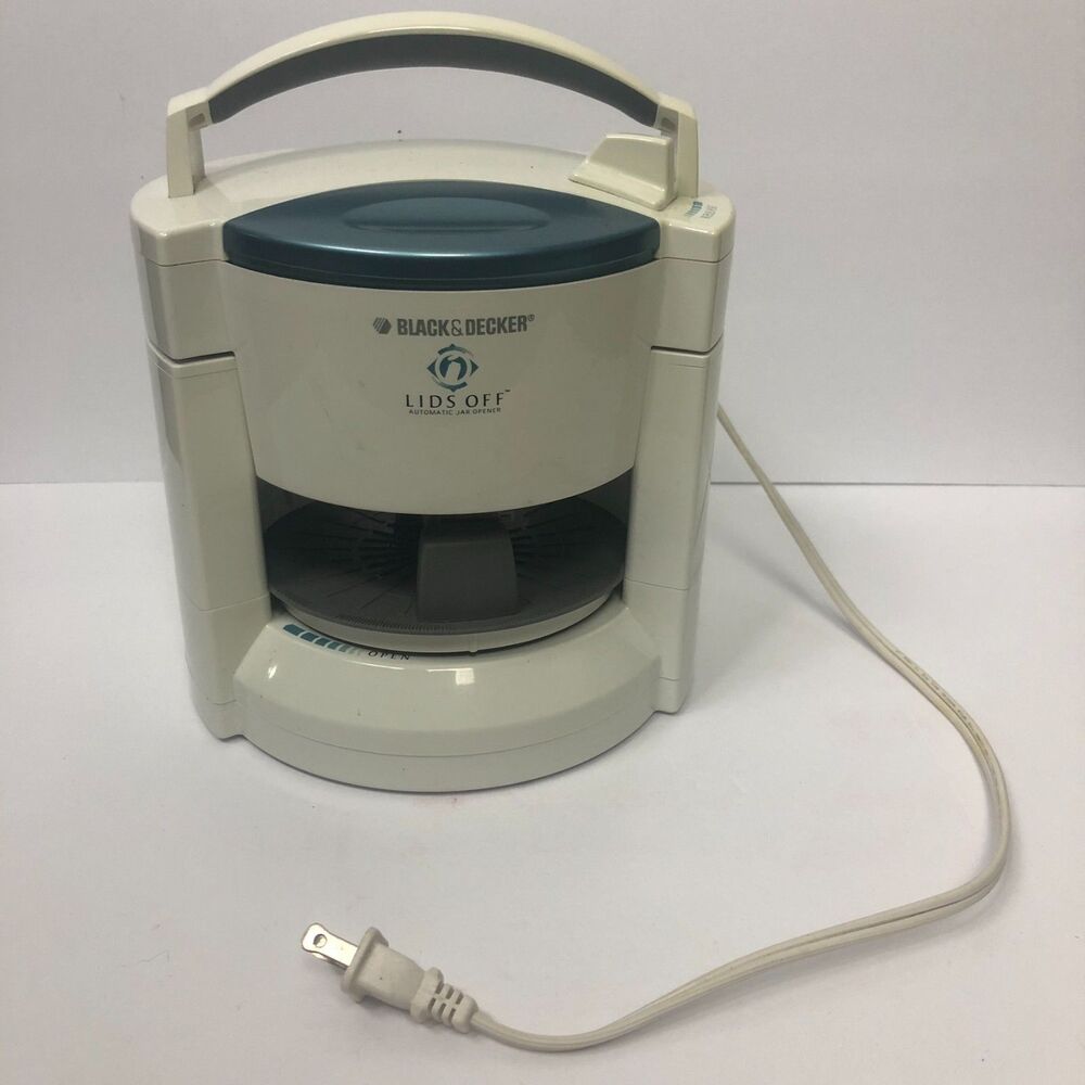 Black And Decker Lids Off Automatic Jar Lid Opener Electric White
